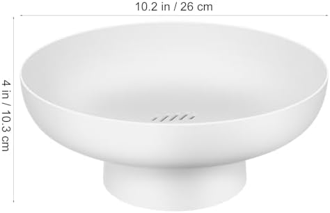 DOITOOL White Plastic Footed Serving Bowl