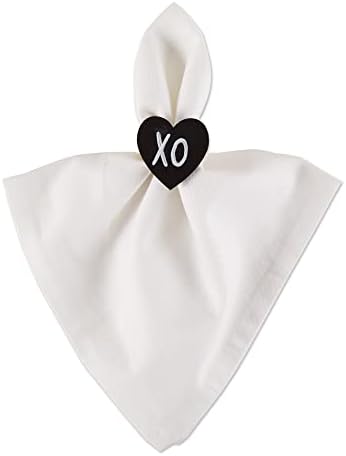 DII Decorative Heart Napkin Ring Set 6 Count