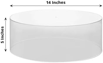 Efavormart 14 Inch Round Clear Acrylic Cake Stand