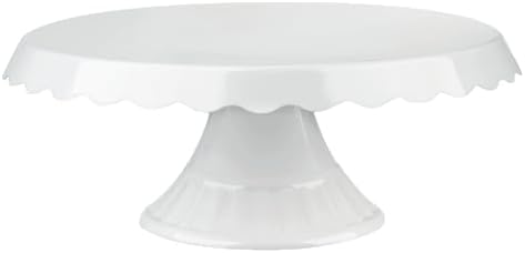 Acrylic Round Slim Cake Stand with White Finish