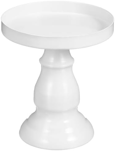 Luxshiny Single Cake Pan - White Pedestal Cupcake Stand for Parties