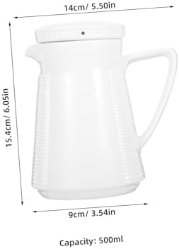 Large Capacity Ceramic Cold Water Pitcher with Elegant Lid