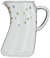 Creative Co-Op 42 Oz Borosilicate Glass Pitcher with Raised Dots Clear