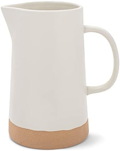 Nat Jules 48 Ounce Ceramic Pitcher With Raw Bottom