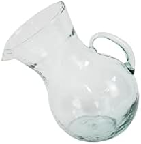 KALALOU Large Glass Tilted Pitcher Green