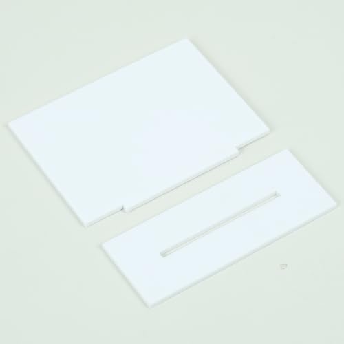 JINMURY 10 Pack White Acrylic Sign with Stand 1