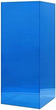 MegLob Acrylic Rectangular Cake Stand Display Pedestal for Events and Parties Blue