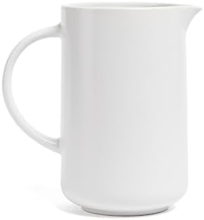 OverBack Coupe Stoneware Pitcher - 42 Oz Semi-Matte White