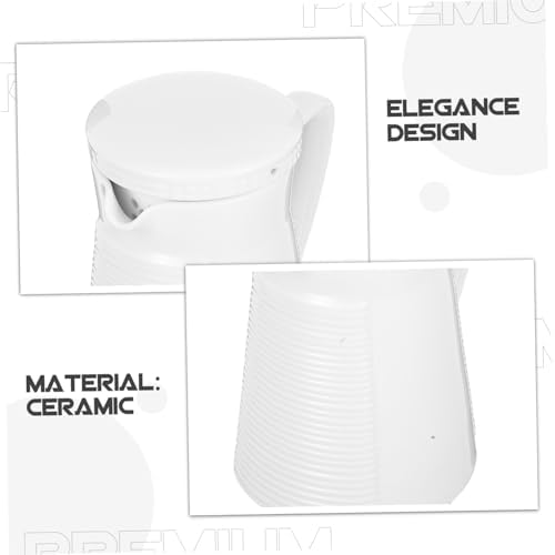 Large Capacity Ceramic Cold Water Pitcher with Elegant Lid