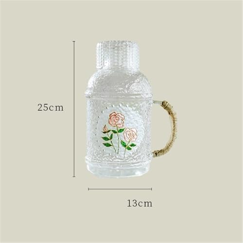 2200ml Glass Pitcher with Leak-Proof Lid and Cup