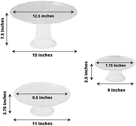 Tableclothsfactory Set of 3 Clear Plastic Cupcake Pedestal Displays