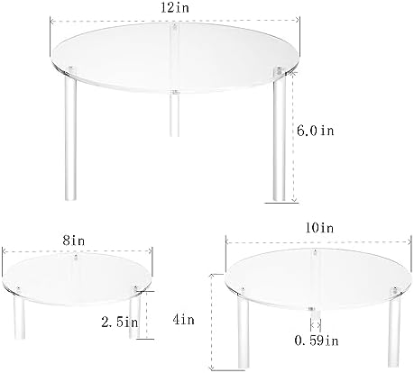 HESIN 3 Tier Acrylic Cake Display Stand Set