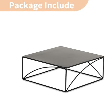 NUPTIO Metal Cake Stand Set Black Display Plate