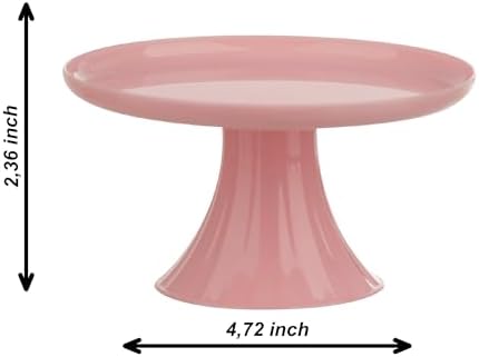 3 Decorative Mini Cake Stands - Baby Pink Durable Elegant