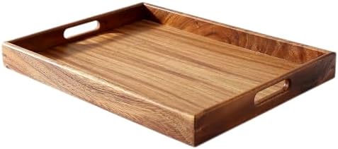 Walnut Wood Serving Tray with Handles - 157 Inches