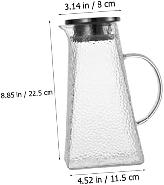 STOBAZA Glass Beverage Pitcher with Hammer Pattern