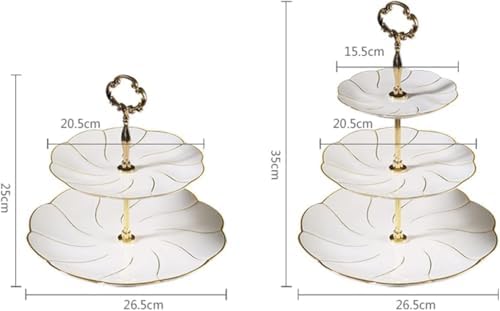 Ceramic Fruit Plate 3-Tier Tray for Home Display and Serving