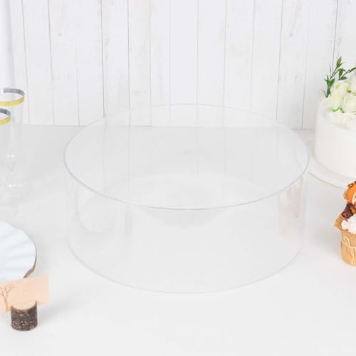 Efavormart 14 Inch Round Clear Acrylic Cake Stand
