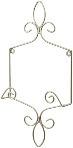 MyGift Wall Mounted Brass Tone Metal Wire Vertical Plate Holder