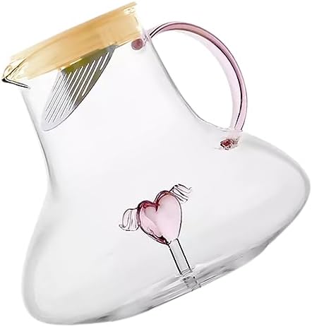 STOBAZA Large Capacity Glass Water Jug for Hot and Cold Beverages