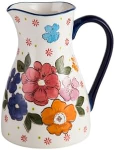 2000ML Ceramic Pitcher with Handle for ColdHot Beverages