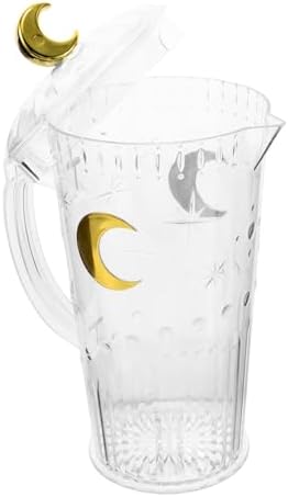 Plastic Moon Pattern Water Jug with Lid and Spout