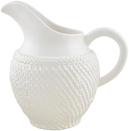 Mud Pie Woven Ceramic Pitcher 60 oz