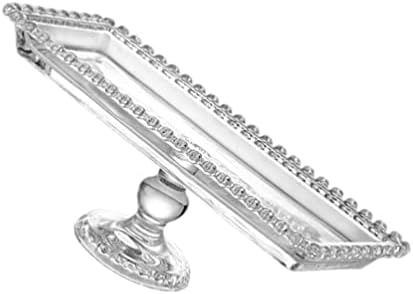 Ipetboom Wedding Dessert Serving Stand - Modern Crystal Glass Fruit Plate with Feet
