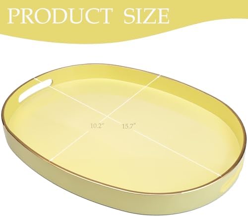 Spsyrine Oval Serving Tray for Ottoman and Coffee Table