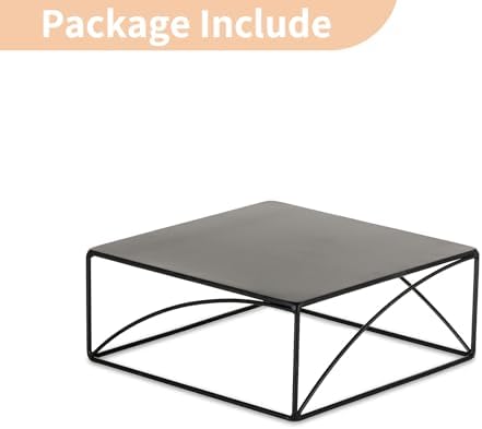 NUPTIO Metal Cake Stand Set 10 Inch Black Display Stand