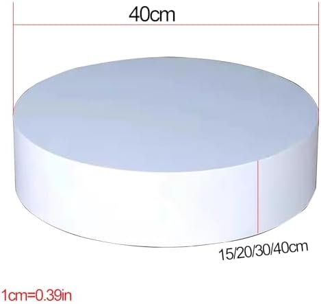 Black Round Cylinder Pedestal Stands for Display