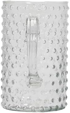 Creative Co Op Hand Blown Glass Hobnail Pitcher Clear