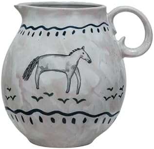 Creative Co-Op Multicolor Horse Pitcher