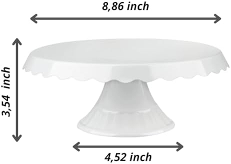 Acrylic Round Slim Cake Stand with White Finish