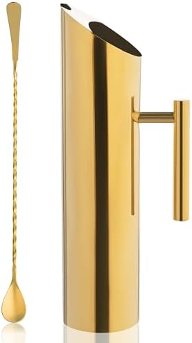 Generic Soluna HM Stainless Steel Chrome Gold Pitcher with Handle