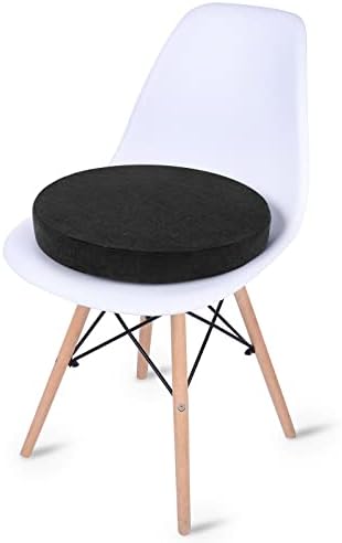 Tromlycs Round Chair Cushion 16 Inch Black