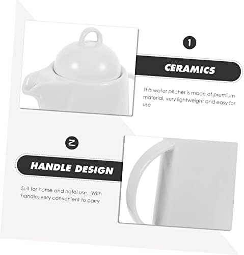 Large Capacity Ceramic Cold Kettle with Lid and Handle
