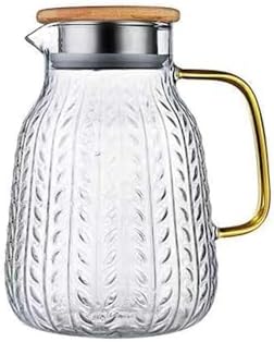 Cold Kettle 1500ML Glass Water Pitcher with Stainless Steel Lid