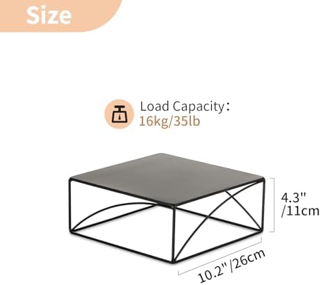NUPTIO Metal Cake Stand Set 10 Inch Black Display Stand