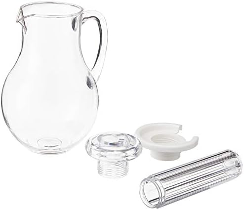 Winco Polycarbonate 2-Quart Water Pitcher with Ice Tube