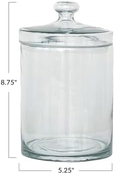 Clear Classic Glass Jar with Lid 7 Cup
