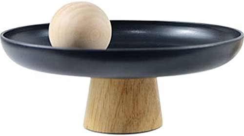 Kelendle Black Plastic Footed Fruit Bowl