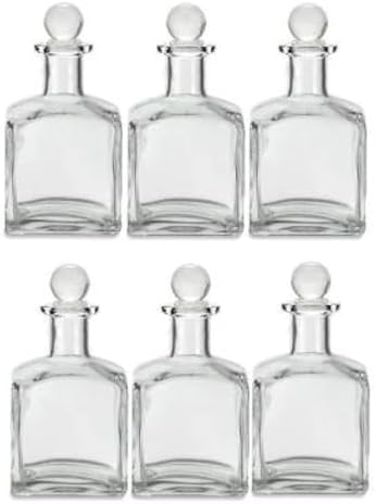 Nakpunar 7 Oz Square Glass Bottle With Cork Stopper