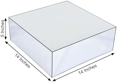 Efavormart 14x14 Silver Acrylic Cake Box Stand