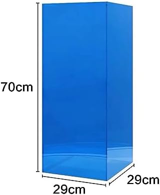 MegLob Acrylic Rectangular Cake Stand Display Pedestal for Events and Parties Blue