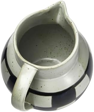 Creative Co Op Farmhouse Pitcher with Checker Design