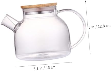 Glass Water Pitcher with Large Capacity and Easy Lid