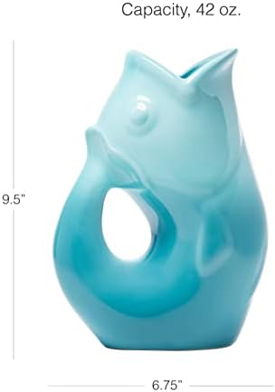 Gurgle Pot Fish Pitcher - Gradient Blue 42 oz