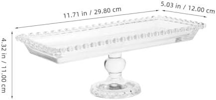 Ipetboom Wedding Dessert Serving Stand - Modern Crystal Glass Fruit Plate with Feet