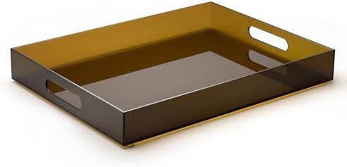 Large Acrylic Serving Tray with Handles for Bar Kitchen Party